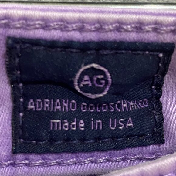 AG Adriano Goldschmied Stilt Cigarette Jeans 27R | Lavender Purple | Made in USA - Picture 3 of 7